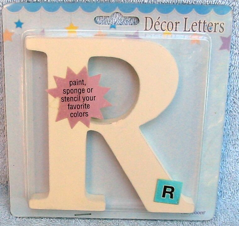 Baby Boom White Décor Wood Letter R For Crafts Nursery Bedroom Paint Stencil